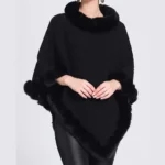 Cozy Waffle Fleece Poncho Cape