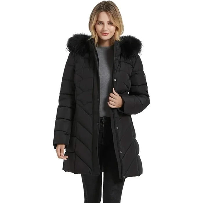 Women's Winter Thicken Pockets Parka Jacket for Cold Weather