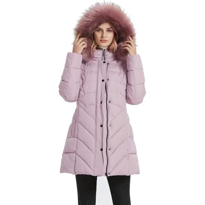 Women's Winter Thicken Pockets Parka Jacket for Cold Weather
